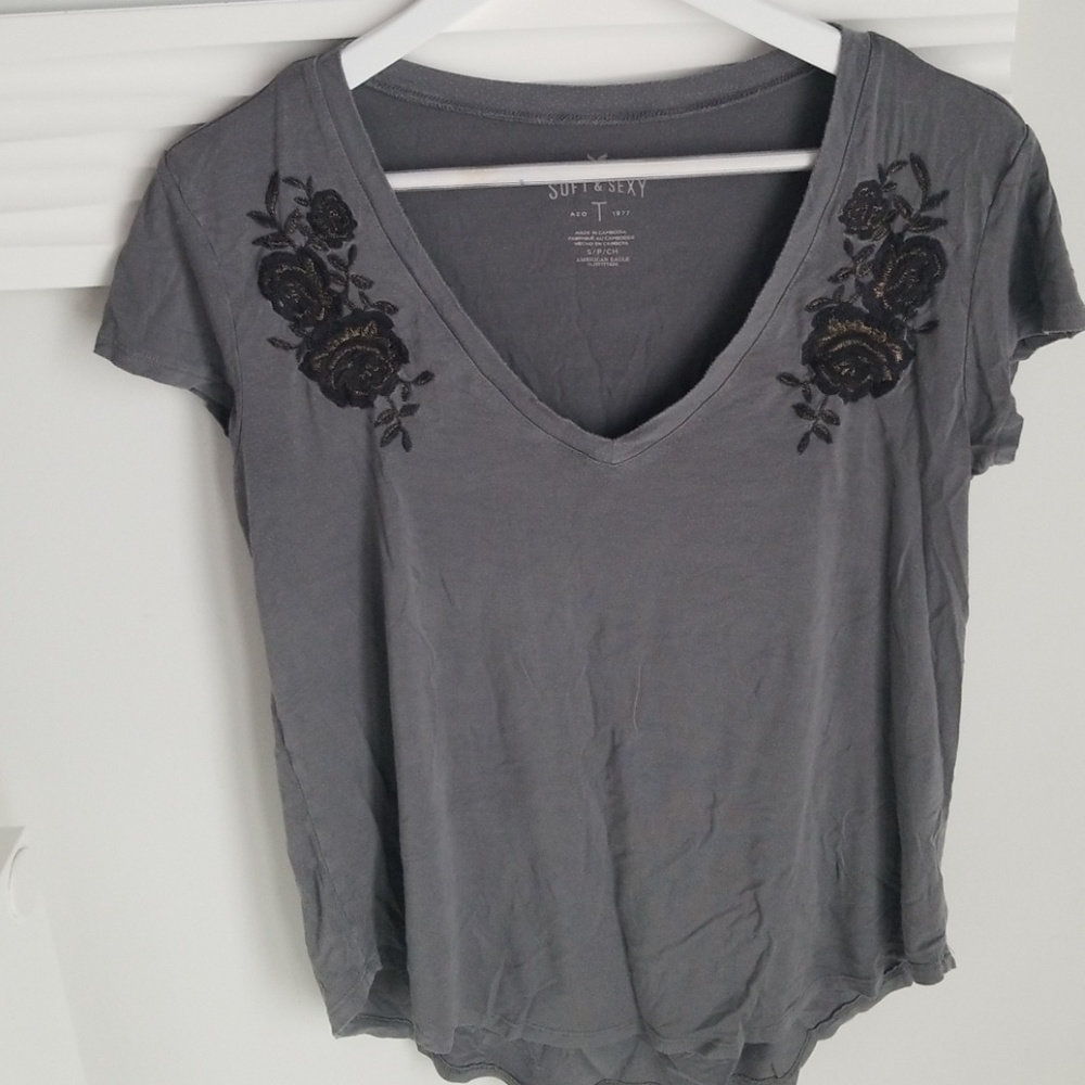 American Eagle tshirt gray S